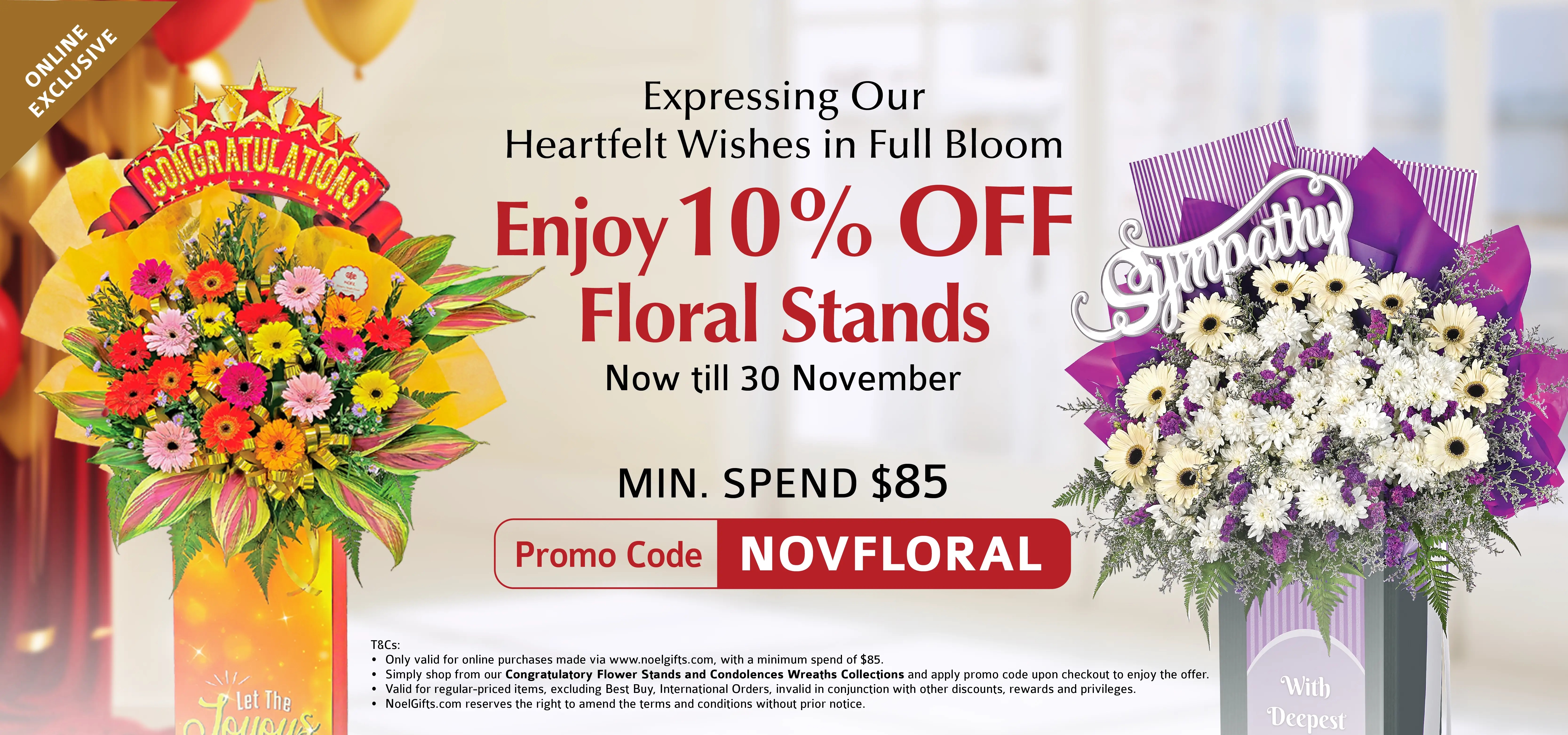 10% Off Floral Stands