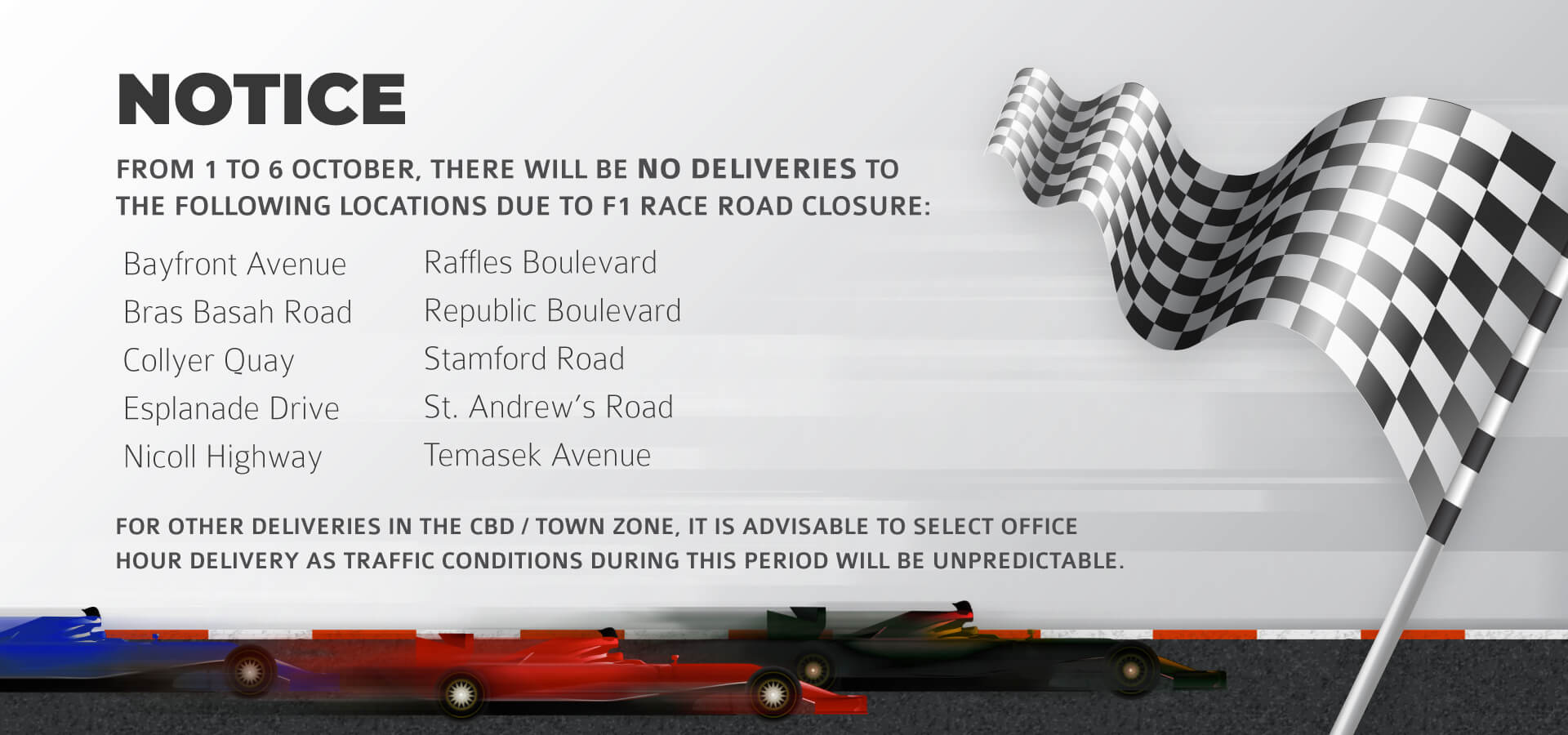 F1 Road Closure Notice 2025!