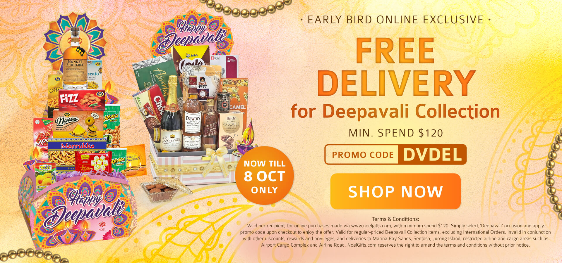 Shop Deepavali Flowers and Gift Hampers Collection today!