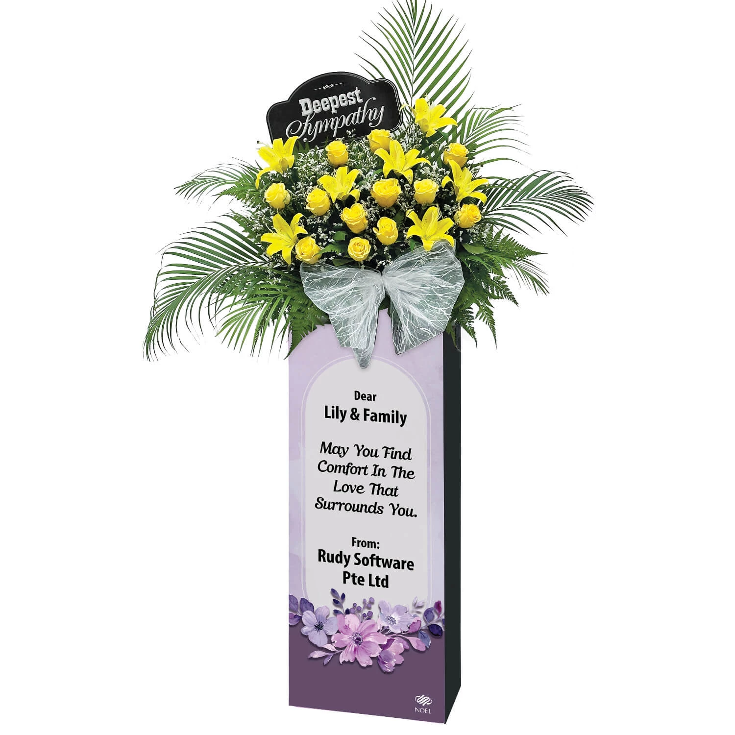 Golden Tribute Funeral Flower